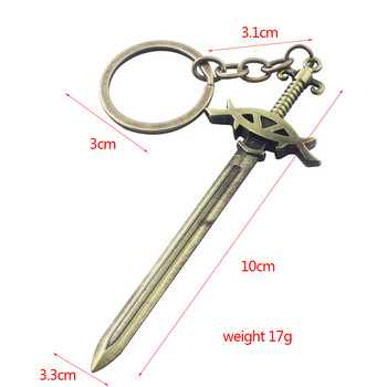 Παιχνίδι Neverwinter Nights Sword Keychain Eye Logo Όπλο Μοντέλο Μπρελόκ για γυναίκες Κοσμήματα μπρελόκ για άνδρες