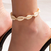 Tocona Boemia Shell frânghie gleznele pentru femei bărbați handmade reglabil aliaj metal picior lanț vară bijuterii accesorii 21377