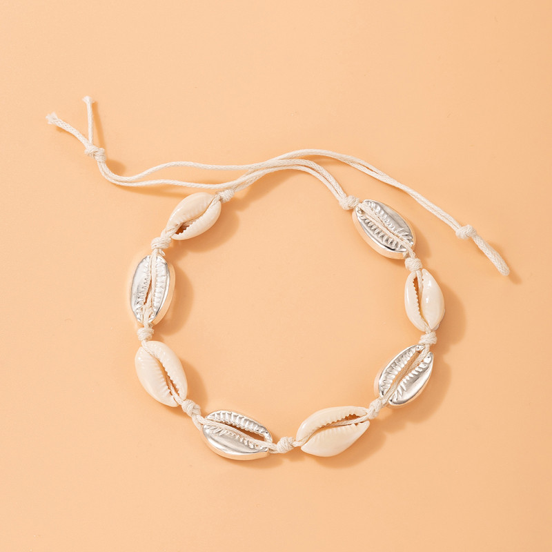 Tocona Boemia Shell frânghie gleznele pentru femei bărbați handmade reglabil aliaj metal picior lanț vară bijuterii accesorii 21377