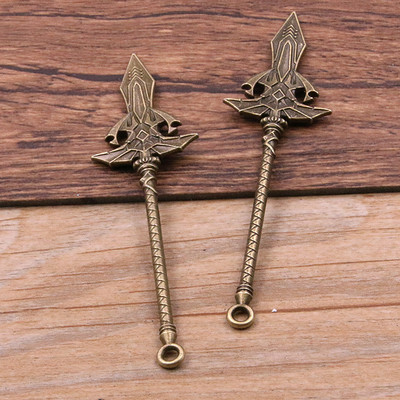 10 buc. 15 stiluri, aliaj mixt, 2 culori, cavaler, sabie, cuțit, pistol, arc farmece pentru bijuterii, bricolaj, arme lucrate manual, pandantiv