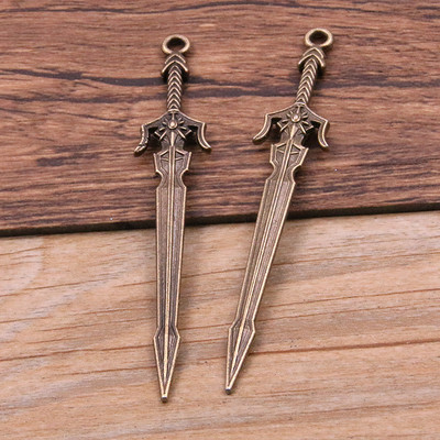 10 buc. 15 stiluri, aliaj mixt, 2 culori, cavaler, sabie, cuțit, pistol, arc farmece pentru bijuterii, bricolaj, arme lucrate manual, pandantiv