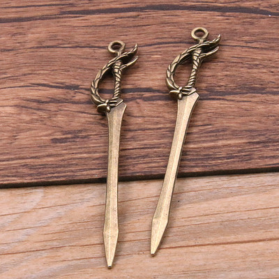 10 buc. 15 stiluri, aliaj mixt, 2 culori, cavaler, sabie, cuțit, pistol, arc farmece pentru bijuterii, bricolaj, arme lucrate manual, pandantiv