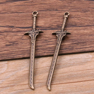 10 buc. 15 stiluri, aliaj mixt, 2 culori, cavaler, sabie, cuțit, pistol, arc farmece pentru bijuterii, bricolaj, arme lucrate manual, pandantiv