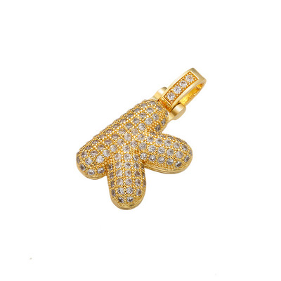 ZHUKOU pandantiv cu litere de culoare aurie 26 delicate și grase pentru femei, lucrate manual, cercei, colier, bijuterii, mod: VD614