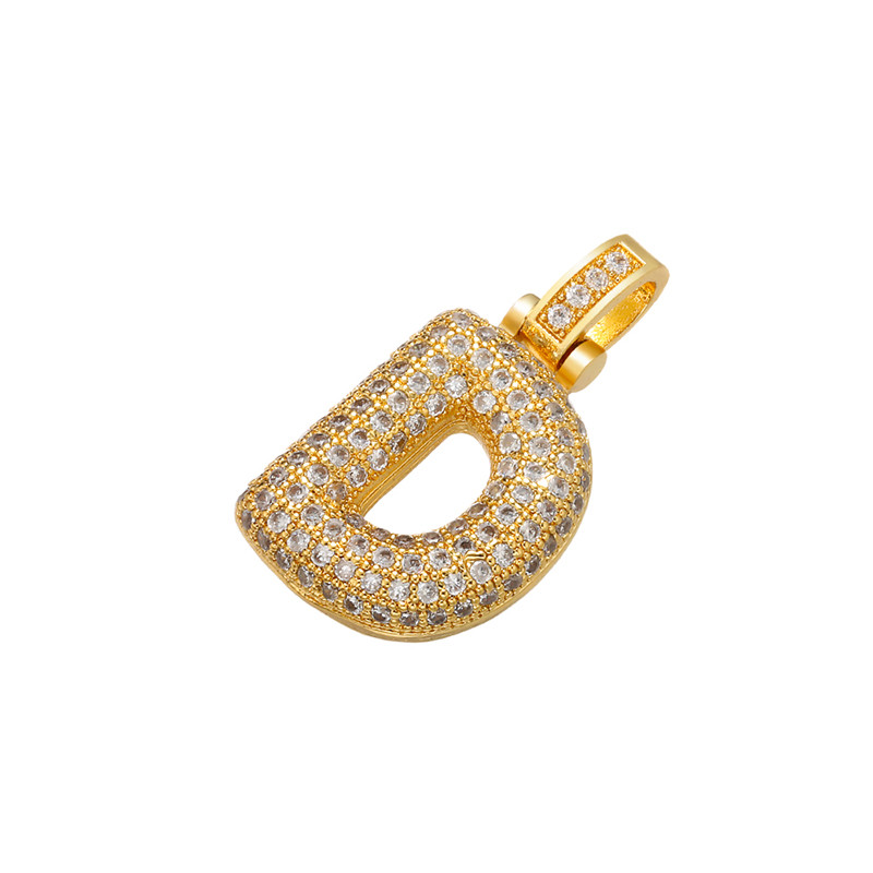 ZHUKOU pandantiv cu litere de culoare aurie 26 delicate și grase pentru femei, lucrate manual, cercei, colier, bijuterii, mod: VD614