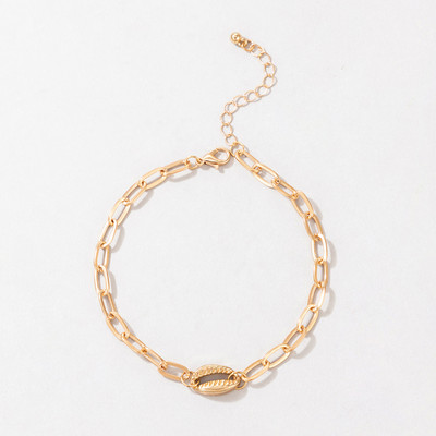 Tocona INS Stil simplu Shell pentru femei Anklets New Fashion Geometrie Aliaj Metal Picior Lanțuri Boemia Bijuterii Accesorii 19799