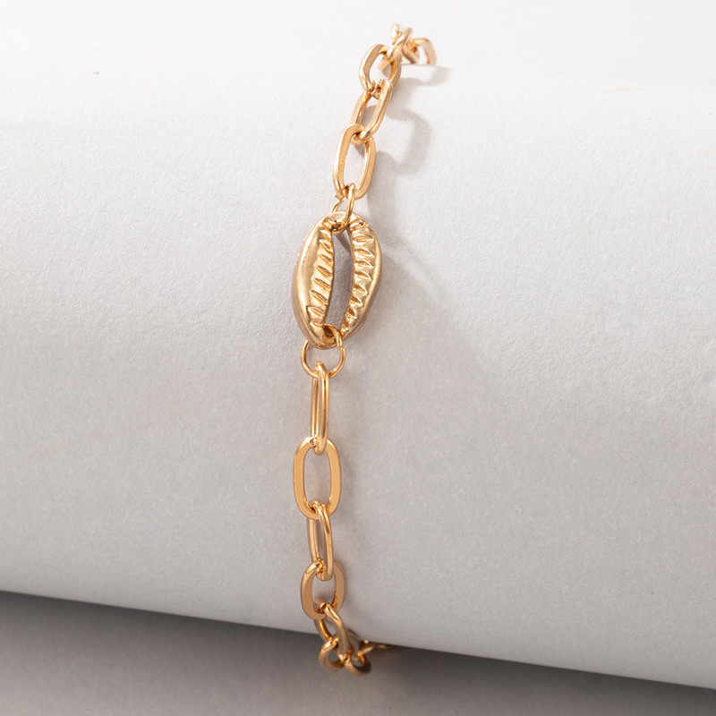 Tocona INS Stil simplu Shell pentru femei Anklets New Fashion Geometrie Aliaj Metal Picior Lanțuri Boemia Bijuterii Accesorii 19799