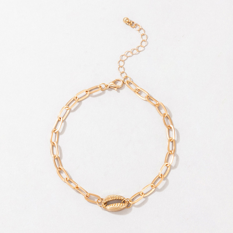 Tocona INS Stil simplu Shell pentru femei Anklets New Fashion Geometrie Aliaj Metal Picior Lanțuri Boemia Bijuterii Accesorii 19799