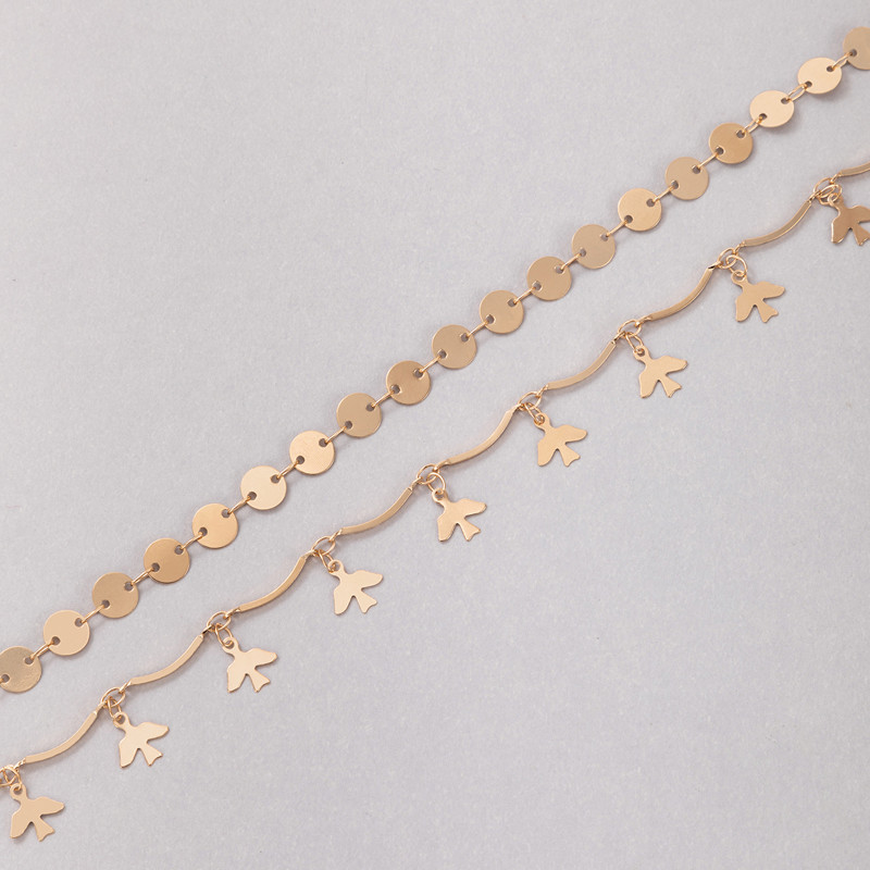 Tocona 2 buc/seturi Pretty Butterfly Anklets Noua modă din aliaj metal lanț reglabil pentru picioare pentru femei bărbați bijuterii de vară 20852