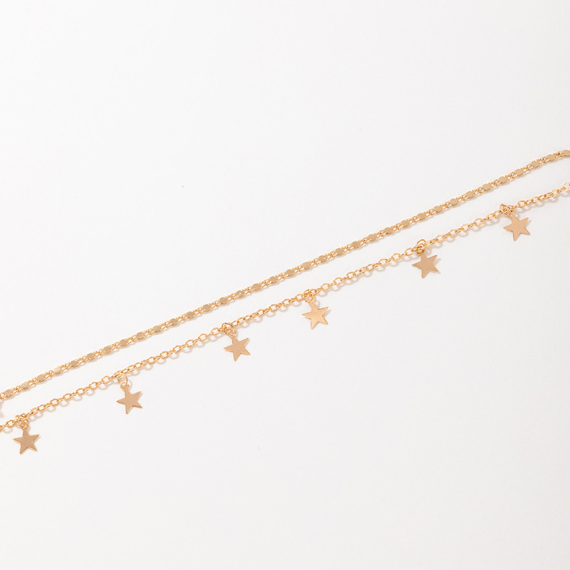 Tocona Bohemian Simple Star bojt láblánc ötvözet állítható bokaláncok Beach Party ékszer 2db/szett női kiegészítők számára