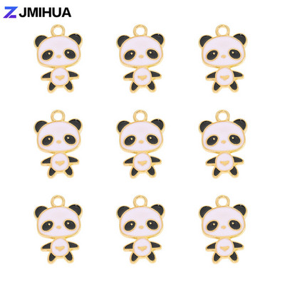 10 τμχ/παρτίδα Cute Bee Charms Σμάλτο Panda Φρούτα Μενταγιόν για DIY Κατασκευή κοσμημάτων Σκουλαρίκια Κολιέ Βραχιόλια Χειροποίητα αξεσουάρ