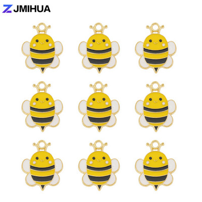 10 τμχ/παρτίδα Cute Bee Charms Σμάλτο Panda Φρούτα Μενταγιόν για DIY Κατασκευή κοσμημάτων Σκουλαρίκια Κολιέ Βραχιόλια Χειροποίητα αξεσουάρ