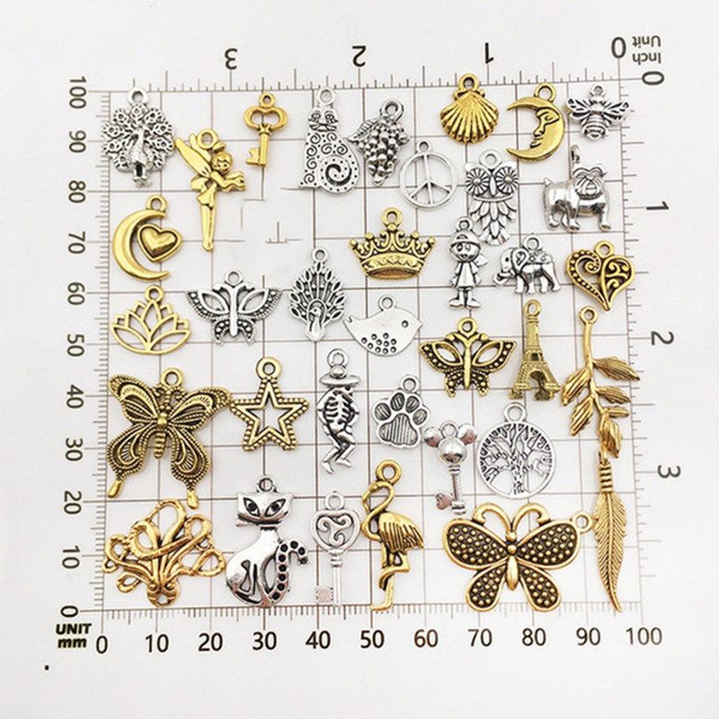 30 tk segatud Tiibeti hõbedast ripats DIY käevõru kaelakee kõrvarõngad võlusid ehete valmistamiseks