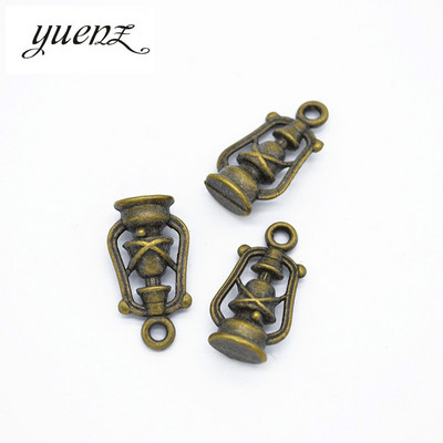 YuenZ 10 buc. Lampă cu kerosen de culoare argintie antică Charms Pandantive pentru colier, brățară, bijuterii, fabricare manuală, 20*10 mm J409