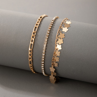 Tocona 3 buc/seturi ciucuri cu ciucuri de stea boeme pentru femei Brelocuri din aliaj metalic pentru picioare, bijuterii reglabile, accesorii 18044