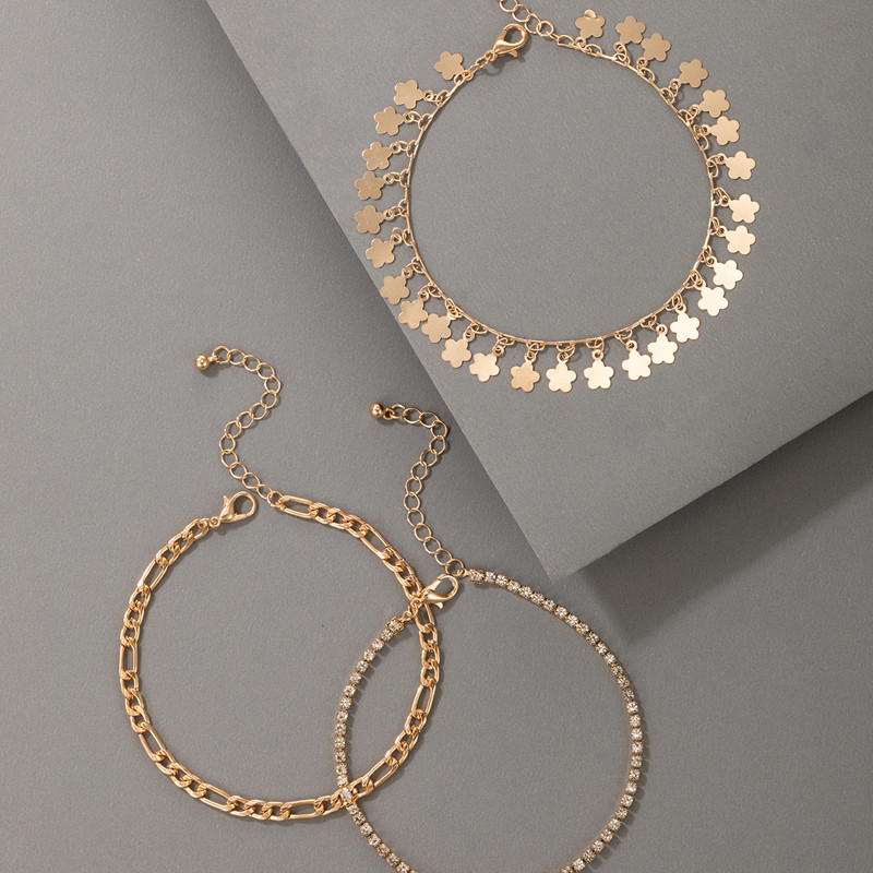 Tocona 3 buc/seturi ciucuri cu ciucuri de stea boeme pentru femei Brelocuri din aliaj metalic pentru picioare, bijuterii reglabile, accesorii 18044