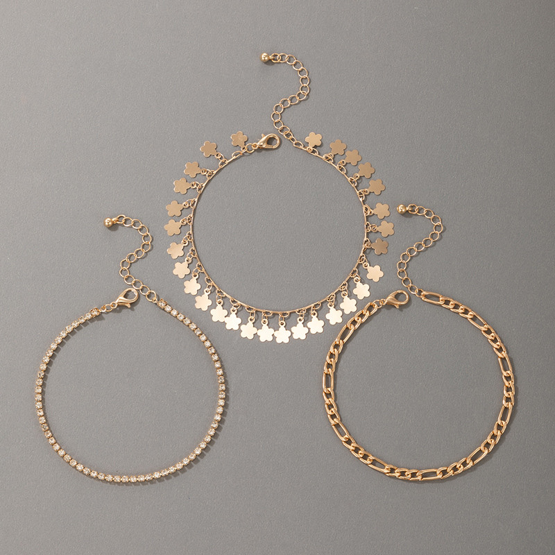 Tocona 3 buc/seturi ciucuri cu ciucuri de stea boeme pentru femei Brelocuri din aliaj metalic pentru picioare, bijuterii reglabile, accesorii 18044