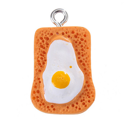 10 vnt Dirbtinės maistinės dervos pakabukai duonos pyragaičiai sausainiai apyrankės papuošalai. Kawaii mielas žavesys raktų pakabukų priedai