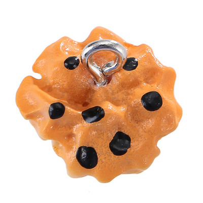 10 vnt Dirbtinės maistinės dervos pakabukai duonos pyragaičiai sausainiai apyrankės papuošalai. Kawaii mielas žavesys raktų pakabukų priedai