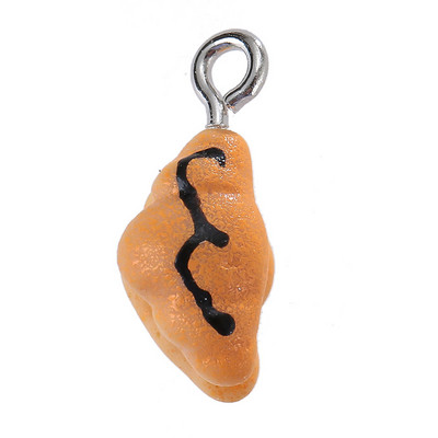 10 vnt Dirbtinės maistinės dervos pakabukai duonos pyragaičiai sausainiai apyrankės papuošalai. Kawaii mielas žavesys raktų pakabukų priedai