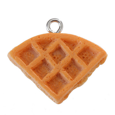 10 vnt Dirbtinės maistinės dervos pakabukai duonos pyragaičiai sausainiai apyrankės papuošalai. Kawaii mielas žavesys raktų pakabukų priedai