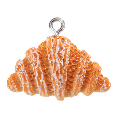 10 vnt Dirbtinės maistinės dervos pakabukai duonos pyragaičiai sausainiai apyrankės papuošalai. Kawaii mielas žavesys raktų pakabukų priedai