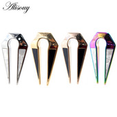 Alisouy 1vnt nerūdijančio plieno įdėklas Korpusas ausų svoriai Sunkus segtukas plėtiklis Neštuvai Kaiščiai matuokliai Auskarai kūno auskarų vėrimas papuošalai