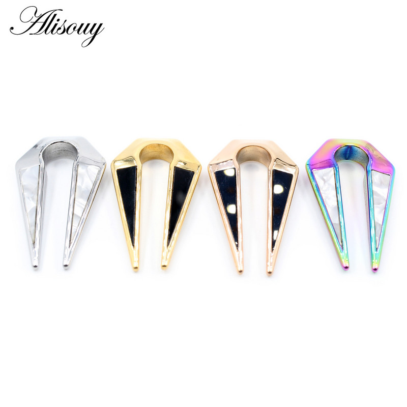 Alisouy 1vnt nerūdijančio plieno įdėklas Korpusas ausų svoriai Sunkus segtukas plėtiklis Neštuvai Kaiščiai matuokliai Auskarai kūno auskarų vėrimas papuošalai