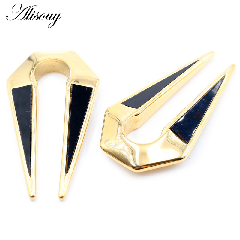 Alisouy 1vnt nerūdijančio plieno įdėklas Korpusas ausų svoriai Sunkus segtukas plėtiklis Neštuvai Kaiščiai matuokliai Auskarai kūno auskarų vėrimas papuošalai