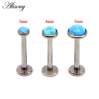 Partija 3 vnt Opal Stone Labret Monroe Lip Stud Auskarų vėrimas Kremzlė Tragus Helix Auskaras Nose Stud 16g Lūpų žiedas Kūno papuošalai