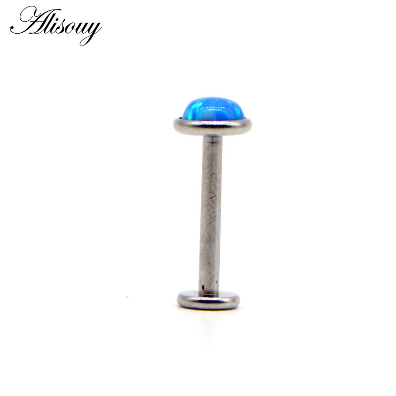 Partija 3 vnt Opal Stone Labret Monroe Lip Stud Auskarų vėrimas Kremzlė Tragus Helix Auskaras Nose Stud 16g Lūpų žiedas Kūno papuošalai