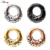 Alisouy 1vnt nerūdijančio plieno liejimas apvalus apskritas ausų svoriai sunkūs plėtimosi neštuvai kištukai matuokliai auskarai kūno auskarų vėrimas papuošalai