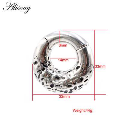 Alisouy 1vnt nerūdijančio plieno liejimas apvalus apskritas ausų svoriai sunkūs plėtimosi neštuvai kištukai matuokliai auskarai kūno auskarų vėrimas papuošalai