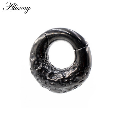 Alisouy 1vnt nerūdijančio plieno liejimas apvalus apskritas ausų svoriai sunkūs plėtimosi neštuvai kištukai matuokliai auskarai kūno auskarų vėrimas papuošalai