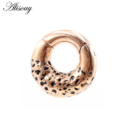 Alisouy 1vnt nerūdijančio plieno liejimas apvalus apskritas ausų svoriai sunkūs plėtimosi neštuvai kištukai matuokliai auskarai kūno auskarų vėrimas papuošalai