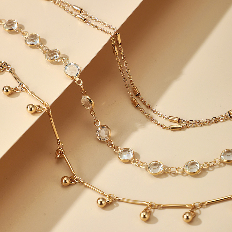 Tocona frânghie colorată ciucuri gleznele pentru femei vară coajă inimă stras strălucitor lanț geometric pentru picioare bijuterii boeme