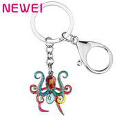 NEWEI Email Drăguț Ocean Caracatiță Breloc Poșetă Breloc Lanț Cadouri Bijuterii de modă pentru Femei Adolescen Breloc Accesorii