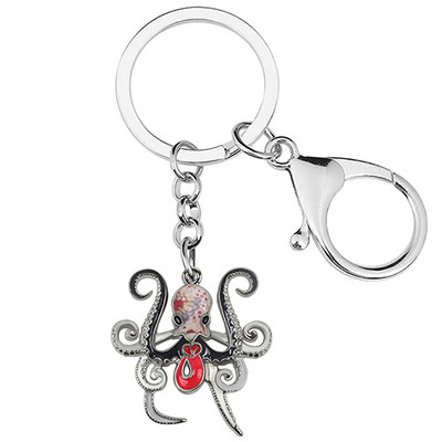 NEWEI Email Drăguț Ocean Caracatiță Breloc Poșetă Breloc Lanț Cadouri Bijuterii de modă pentru Femei Adolescen Breloc Accesorii