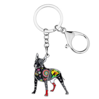 NEWEI emaliuotas bulterjeras šunų raktų pakabukas raktų pakabukas papuošalas moterims mergaitėms paauglėms augintinių mylėtojams krepšys automobilio raktų laikiklis raktų pakabuko dekoravimas
