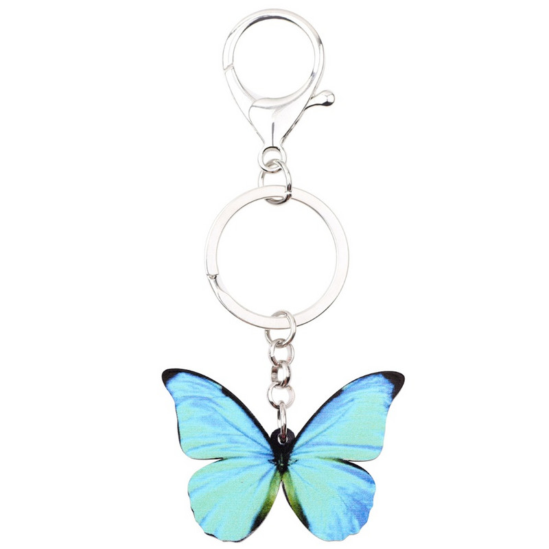 Model acrilic Bonsny Morpho Menelaus Fluture Breloc Breloc Breloc Geanta Bijuterii Noutate Animale Pentru Femei Fete Cadou