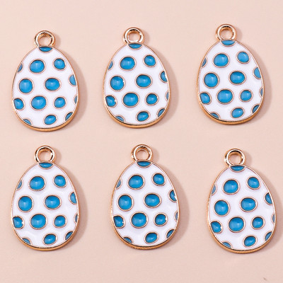 10 buc. Brelocuri colorate cu ouă de Paște, iepure iepuraș, pentru ziua de Paște, ouă de dinozaur, pandantive pentru fabricarea de bijuterii DIY