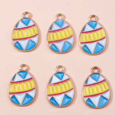 10 buc. Brelocuri colorate cu ouă de Paște, iepure iepuraș, pentru ziua de Paște, ouă de dinozaur, pandantive pentru fabricarea de bijuterii DIY