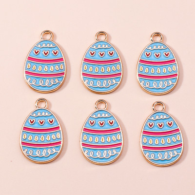 10 buc. Brelocuri colorate cu ouă de Paște, iepure iepuraș, pentru ziua de Paște, ouă de dinozaur, pandantive pentru fabricarea de bijuterii DIY