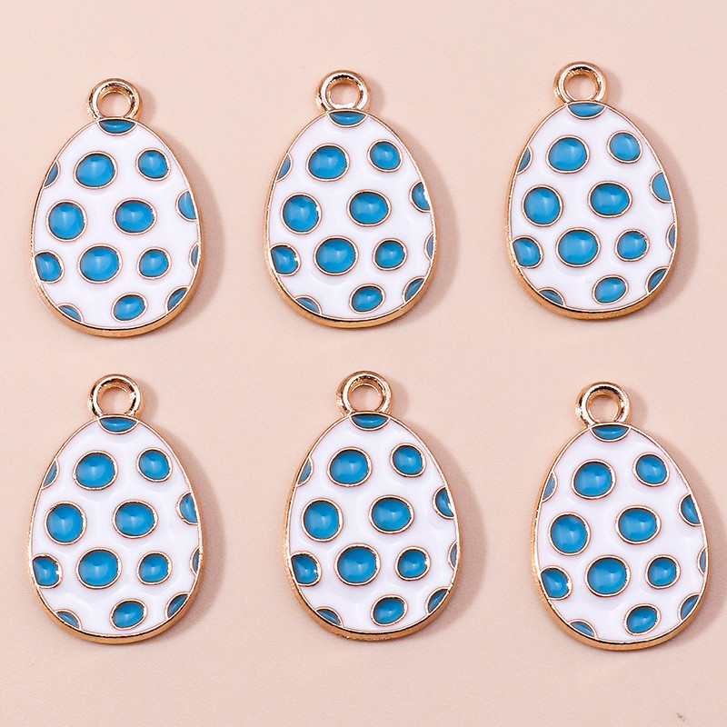 10 buc. Brelocuri colorate cu ouă de Paște, iepure iepuraș, pentru ziua de Paște, ouă de dinozaur, pandantive pentru fabricarea de bijuterii DIY