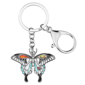 NEWEI Enamel Alloy Swallowtail Butterfly Keychains Car Δώρα Αλυσίδα μπρελόκ Μόδα κοσμήματα για γυναίκες κορίτσια Ανοιξιάτικα αξεσουάρ