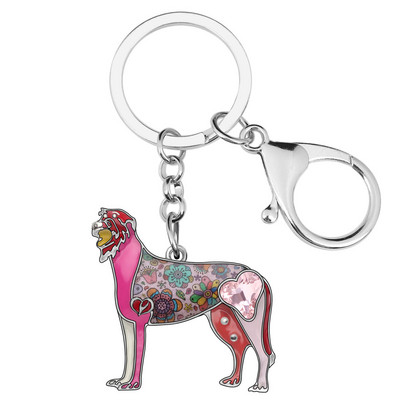 Breloc pentru câine emailat Spaniel irlandez Newei Inele chei cu animale drăguțe Suport cheie pentru mașină Bijuterii pentru femei, fete, accesoriu de farmec pentru iubitorii de animale de companie