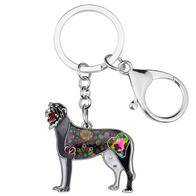 Breloc pentru câine emailat Spaniel irlandez Newei Inele chei cu animale drăguțe Suport cheie pentru mașină Bijuterii pentru femei, fete, accesoriu de farmec pentru iubitorii de animale de companie