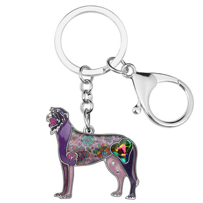 Breloc pentru câine emailat Spaniel irlandez Newei Inele chei cu animale drăguțe Suport cheie pentru mașină Bijuterii pentru femei, fete, accesoriu de farmec pentru iubitorii de animale de companie