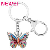 NEWEI Emalio lydinio Crystal Monarch Butterfly Raktų Pakabukai Piniginė Raktų Pakabukas Pakabukas Dovanos Madingi Papuošalai Moterims Merginoms Paaugliams Pakabukai