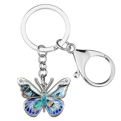 NEWEI Emalio lydinio Crystal Monarch Butterfly Raktų Pakabukai Piniginė Raktų Pakabukas Pakabukas Dovanos Madingi Papuošalai Moterims Merginoms Paaugliams Pakabukai